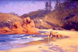 Flynns Beach Reflections - Port Macquarie painting